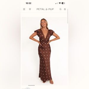 Petal and Pup Brown Polka Dot Dress